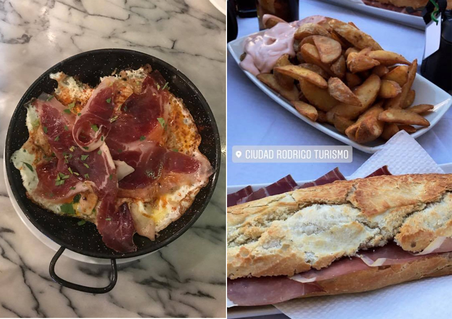 comida espanha ovos rotos jamon a cachopa